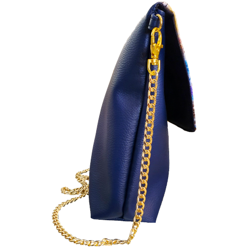 Monia Romanelli boutique flap bag mr style blu DIS 5488 2